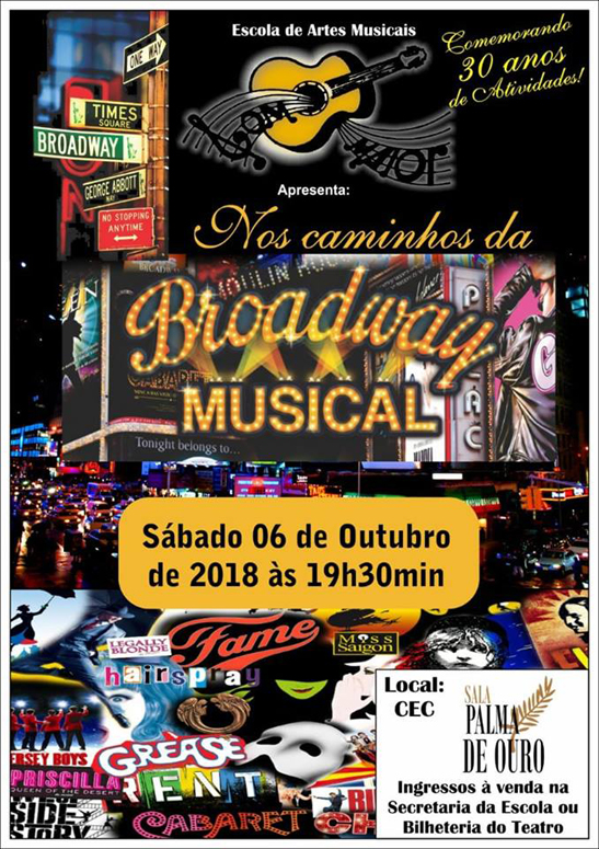 Leia mais sobre o artigo Som Maior apresenta o Musical “Nos caminhos da Broadway”