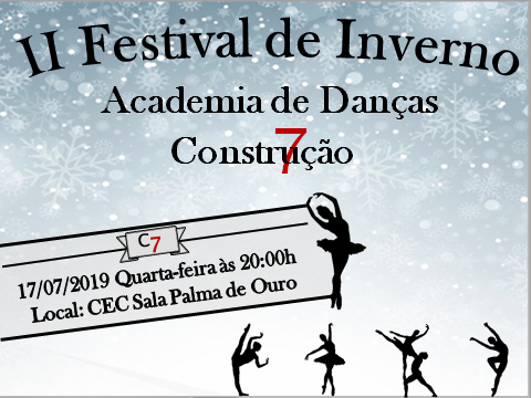 Leia mais sobre o artigo Sala Palma de Ouro recebe o “II Festival de Inverno” da Academia de Danças Construção 7