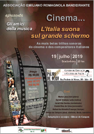 Leia mais sobre o artigo Sala Palma de Ouro recebe o espetáculo “L´Italia Suona Sul Grande Schermo”