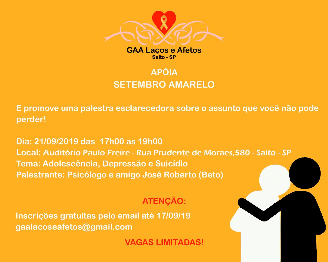 Leia mais sobre o artigo Grupo de Apoio à Adoção realiza palestra em apoio ao “Setembro Amarelo”