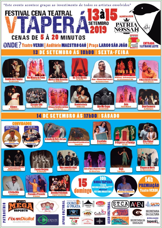 Leia mais sobre o artigo V Festival Cena Teatral acontece em Salto