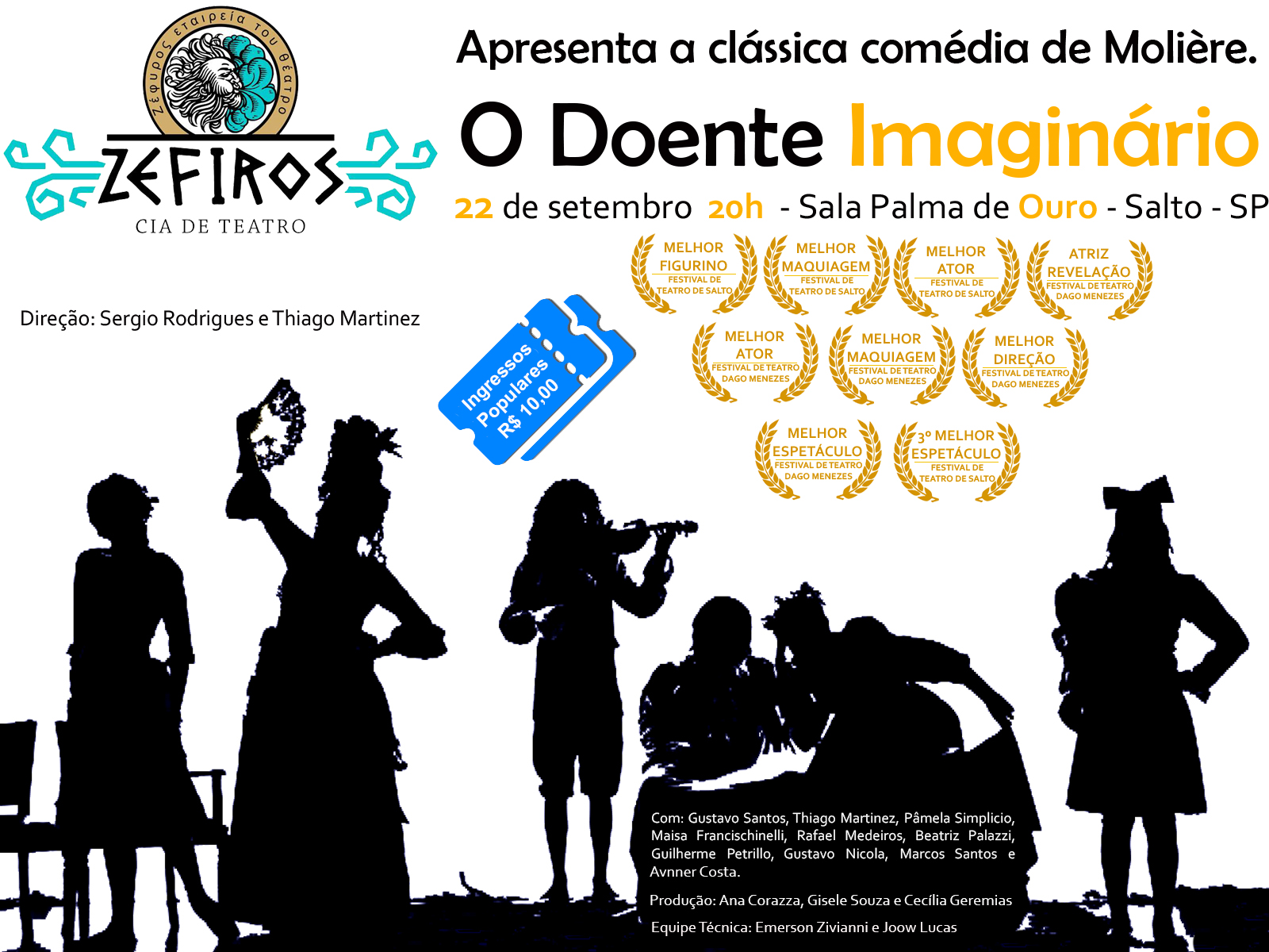 Leia mais sobre o artigo Sala Palma de Ouro recebe o espetáculo “O Doente Imaginário”