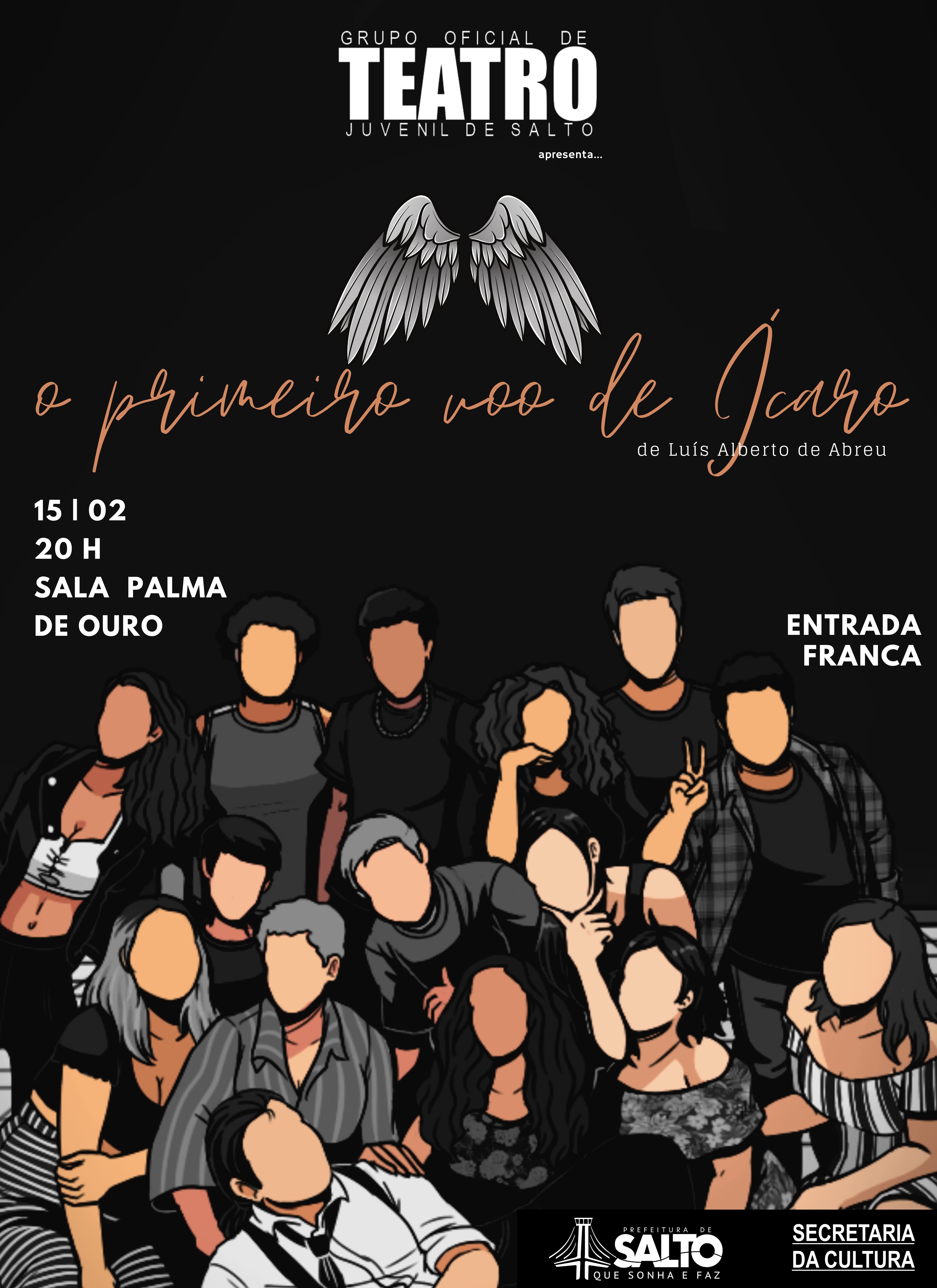 Leia mais sobre o artigo Grupo Oficial de Teatro de Salto estreia “O Primeiro Voo de Ícaro”