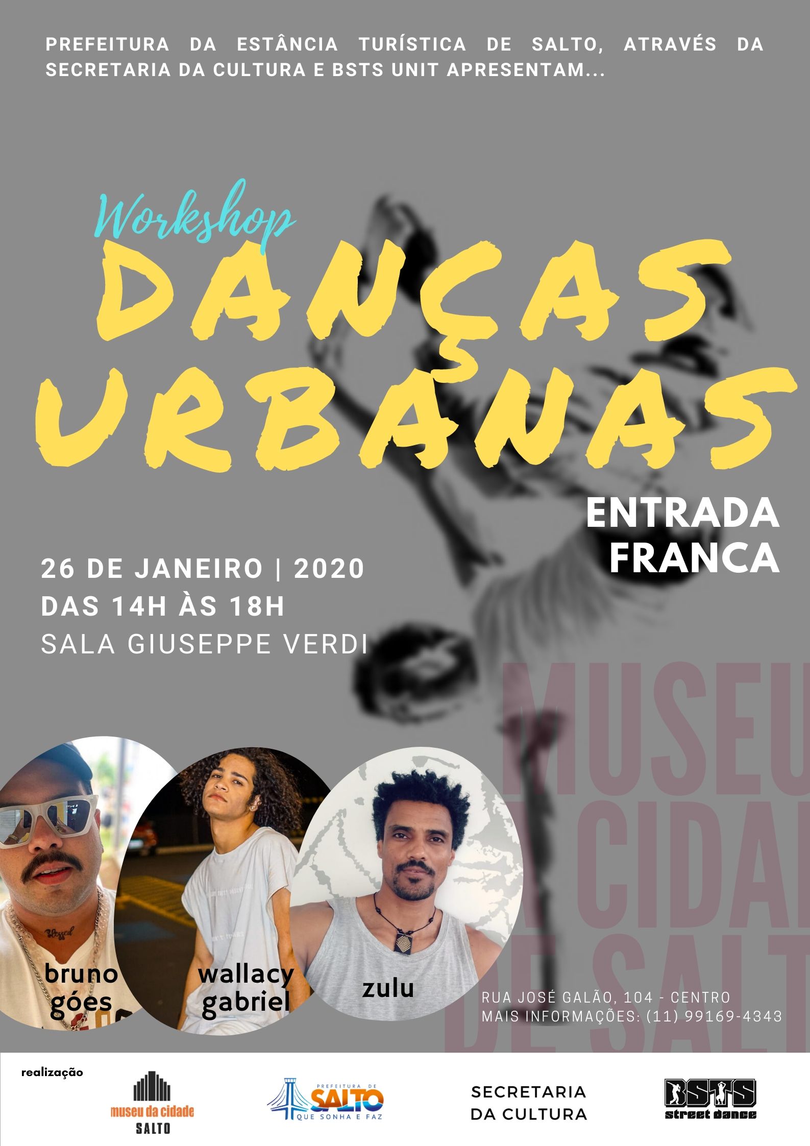 Leia mais sobre o artigo Museu da Cidade de Salto recebe Workshop de Danças Urbanas