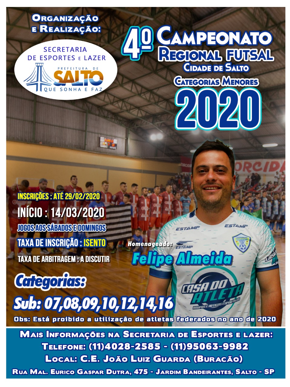 Leia mais sobre o artigo 4° Campeonato Regional de Futsal Menores está com inscrições abertas