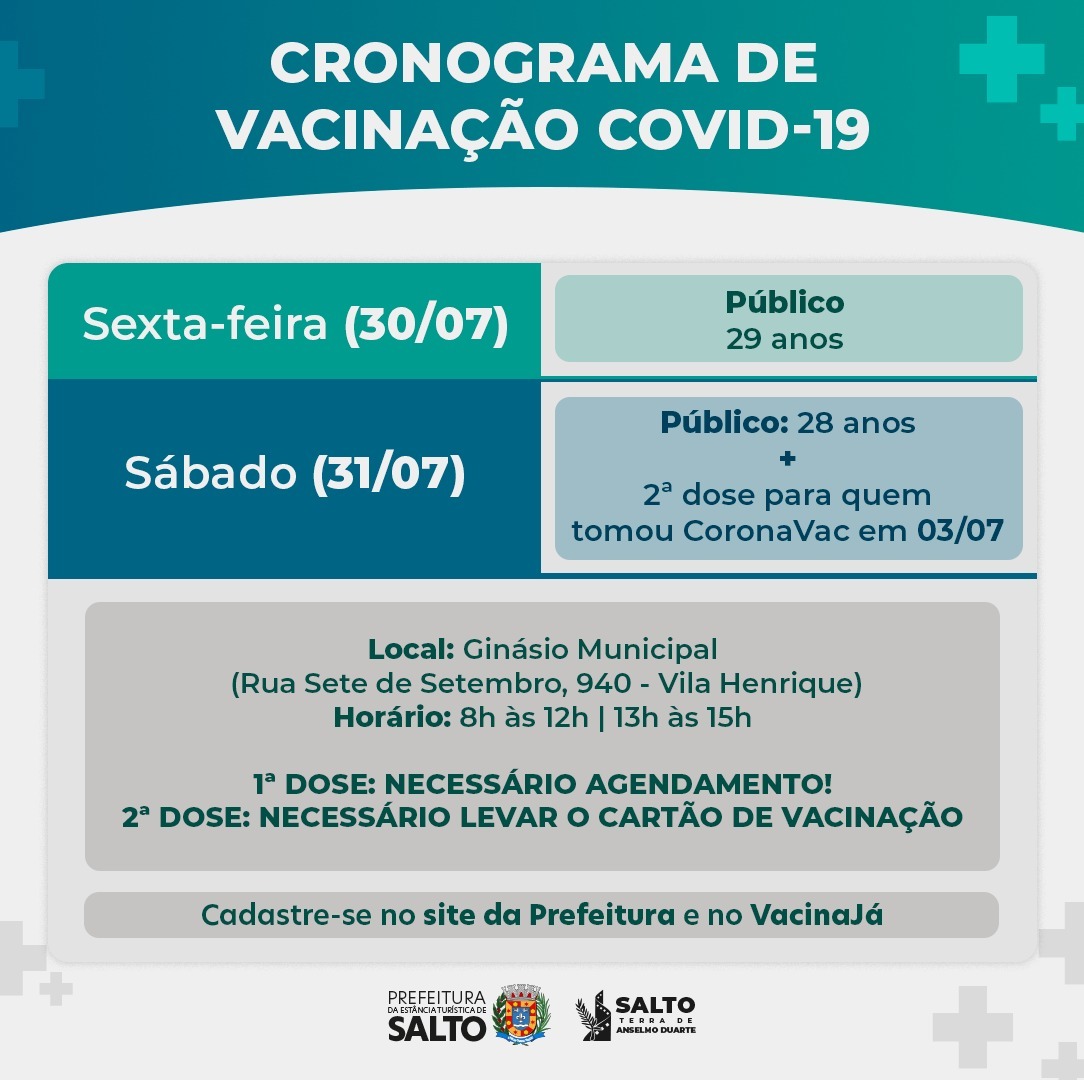 Leia mais sobre o artigo Cronograma de Vacinação Covid-19