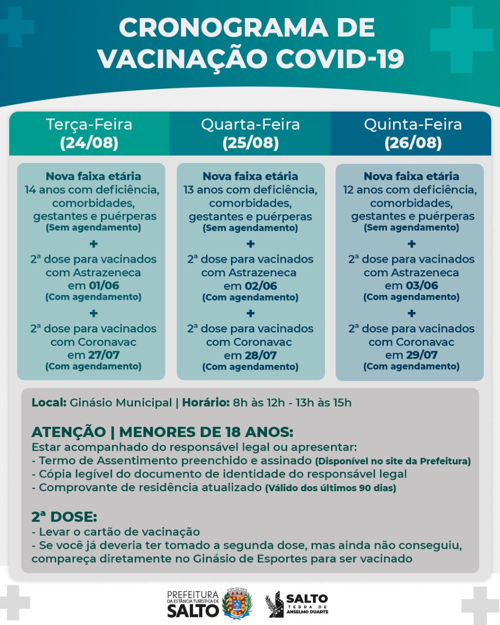 Leia mais sobre o artigo Acompanhe o calendário de vacinação para os próximos dias!