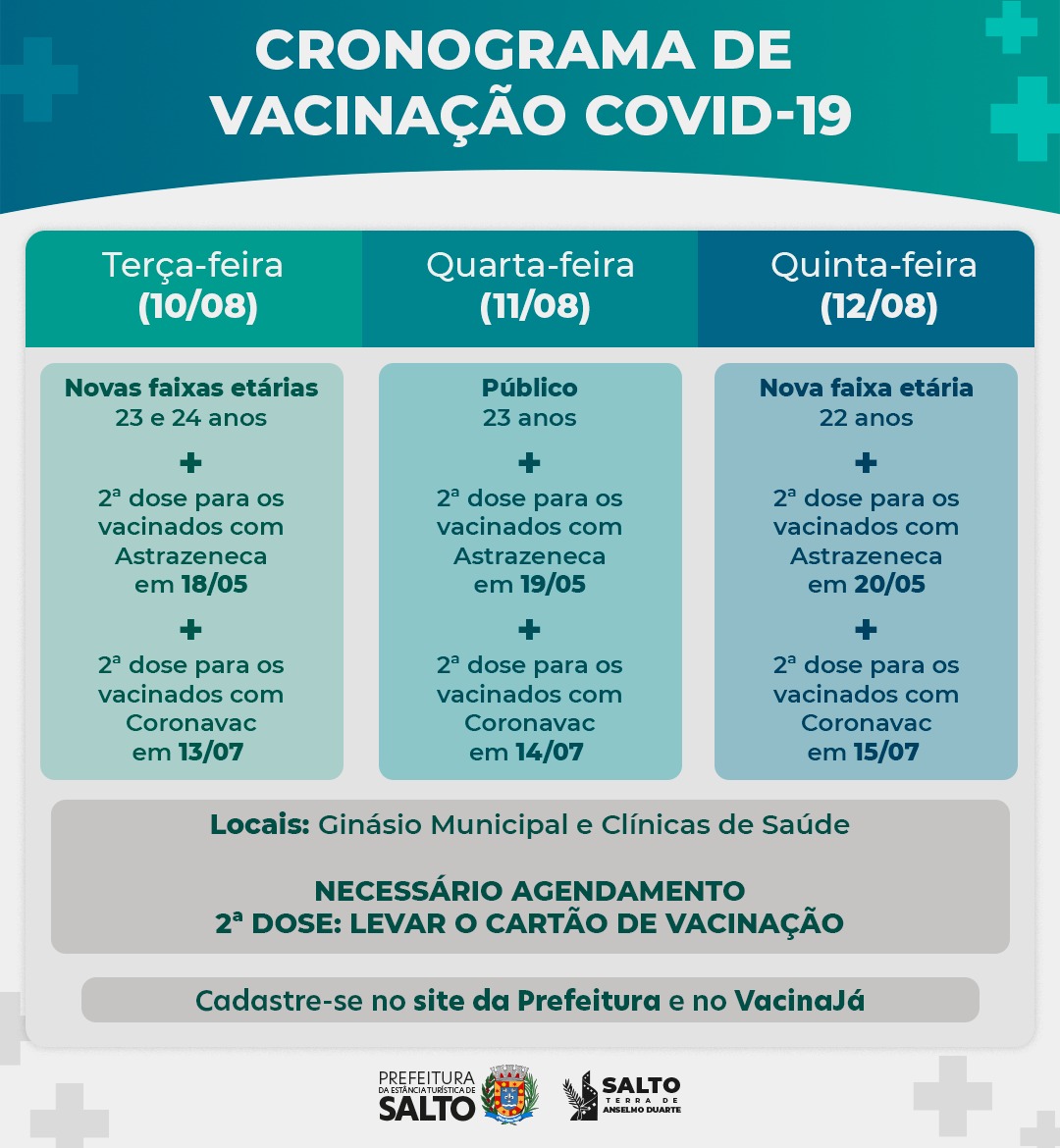 Leia mais sobre o artigo Acompanhe o Calendário de Vacinação para os próximos dias!