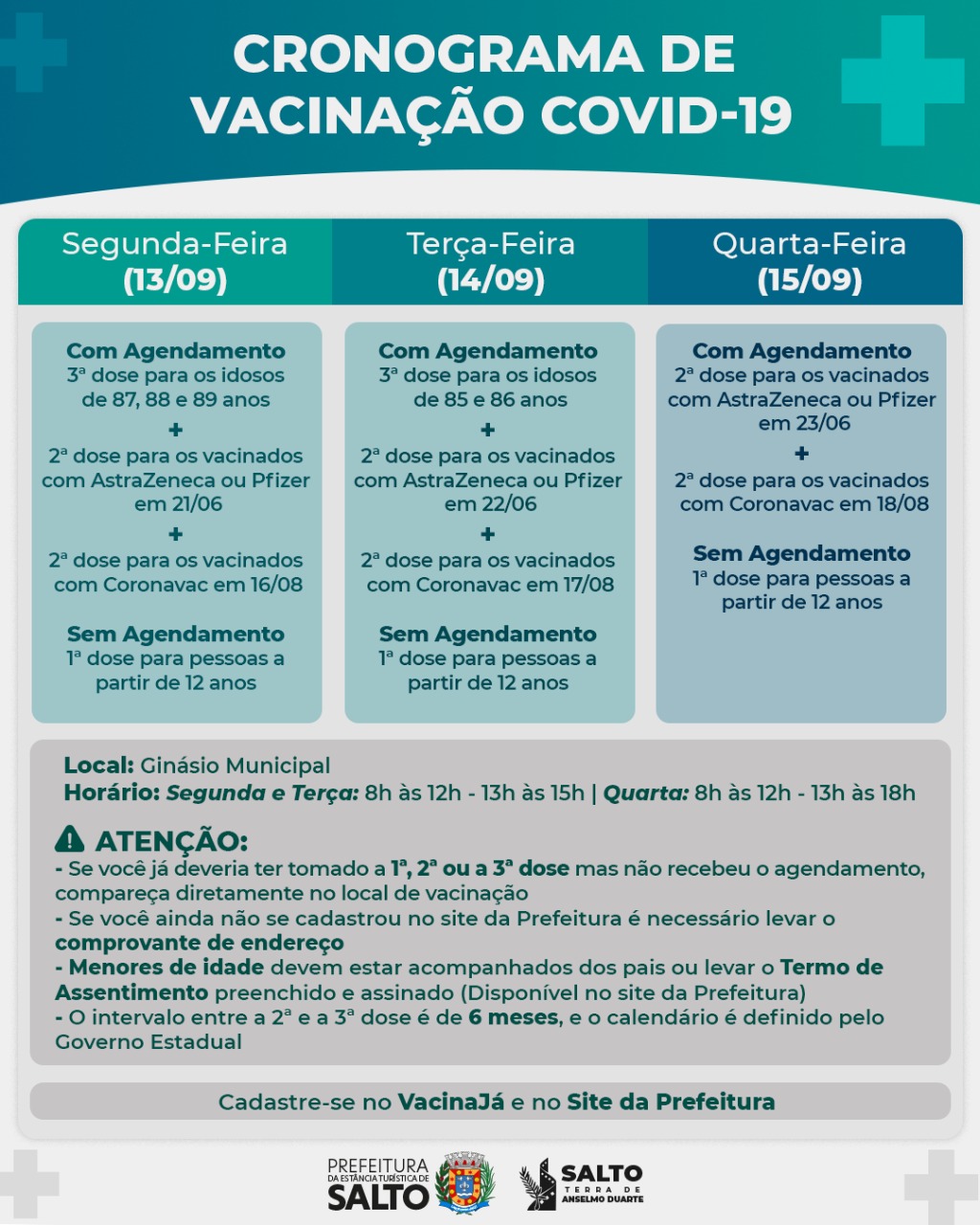 Leia mais sobre o artigo Cronograma de Vacinação COVID-19