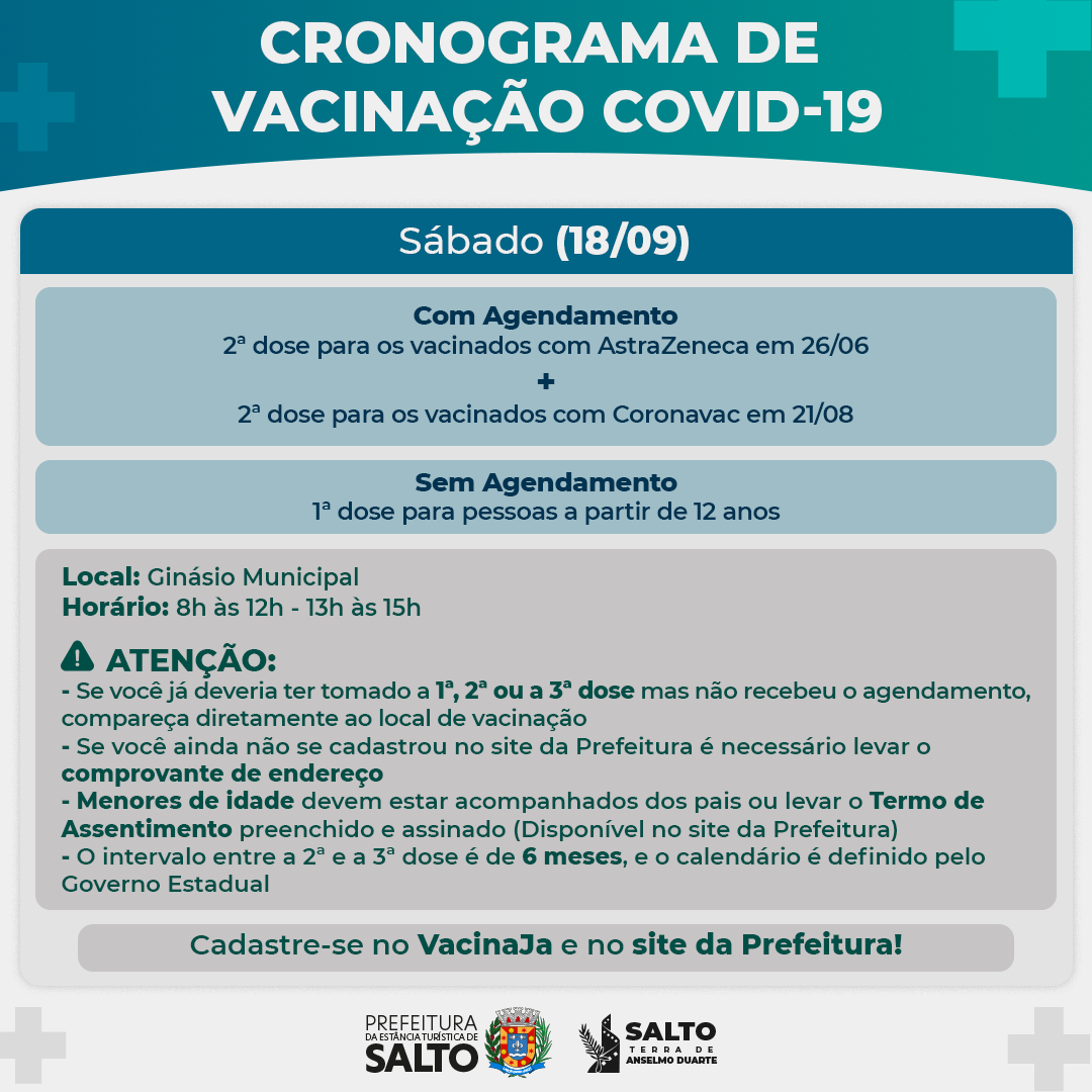 Leia mais sobre o artigo Cronograma de Vacinação COVID-19