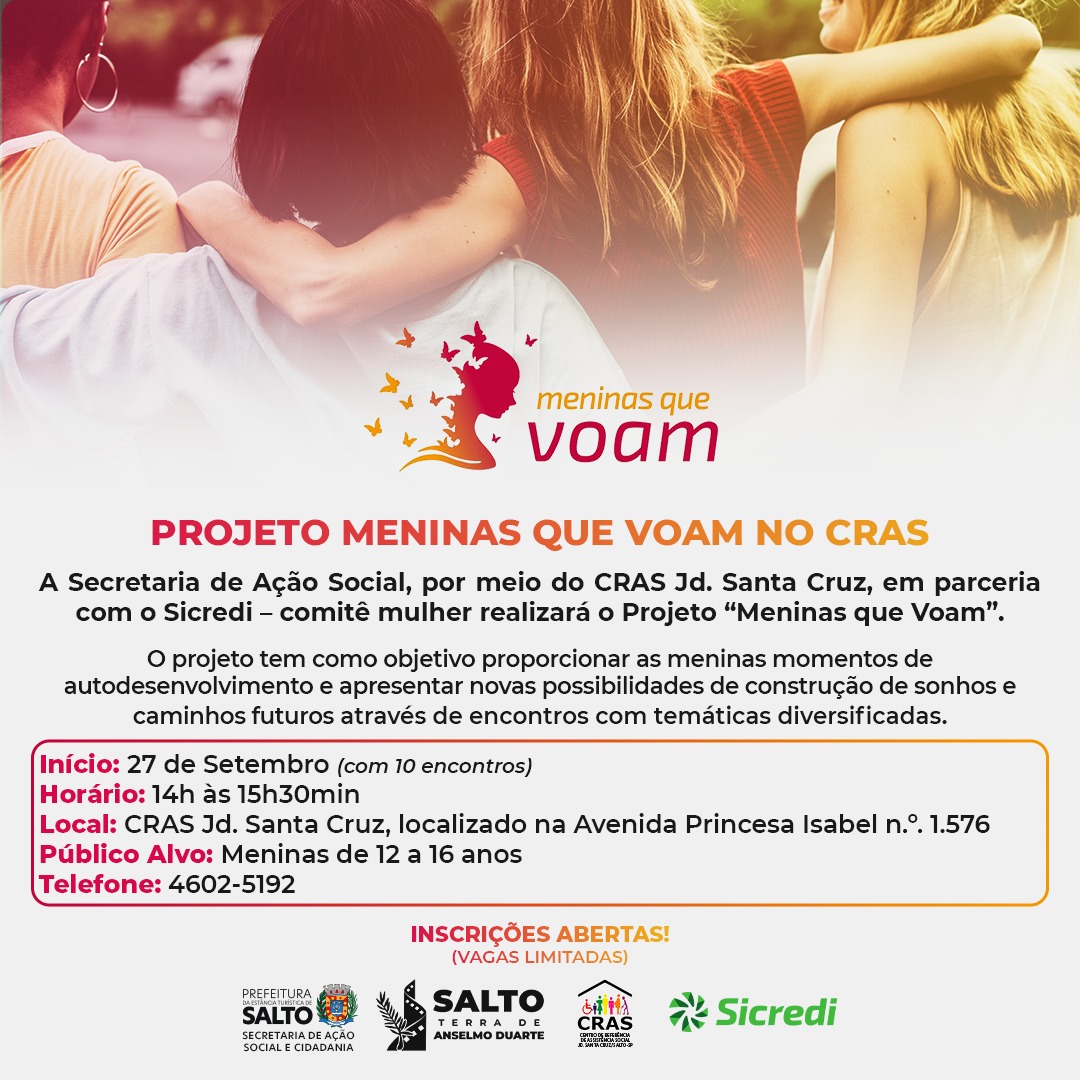 Leia mais sobre o artigo Meninas que voam – Inscrições Abertas!!