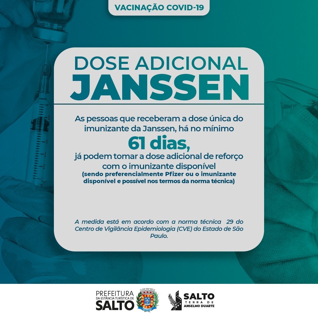 Leia mais sobre o artigo Dose Adicional JANSSEN