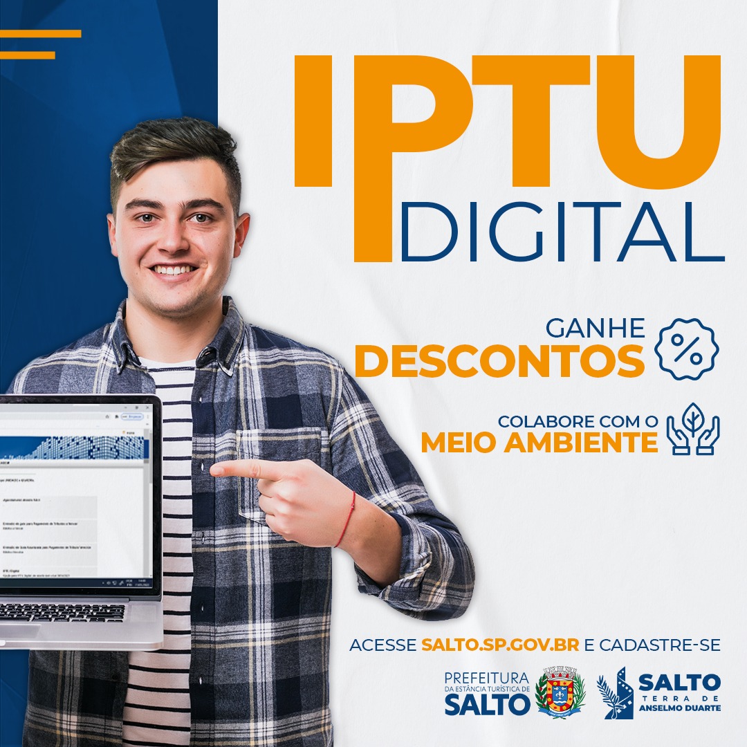 Leia mais sobre o artigo CONTRIBUINTES TÊM ATÉ 2 DE FEVEREIRO PARA SE CADASTRAR NO IPTU DIGITAL