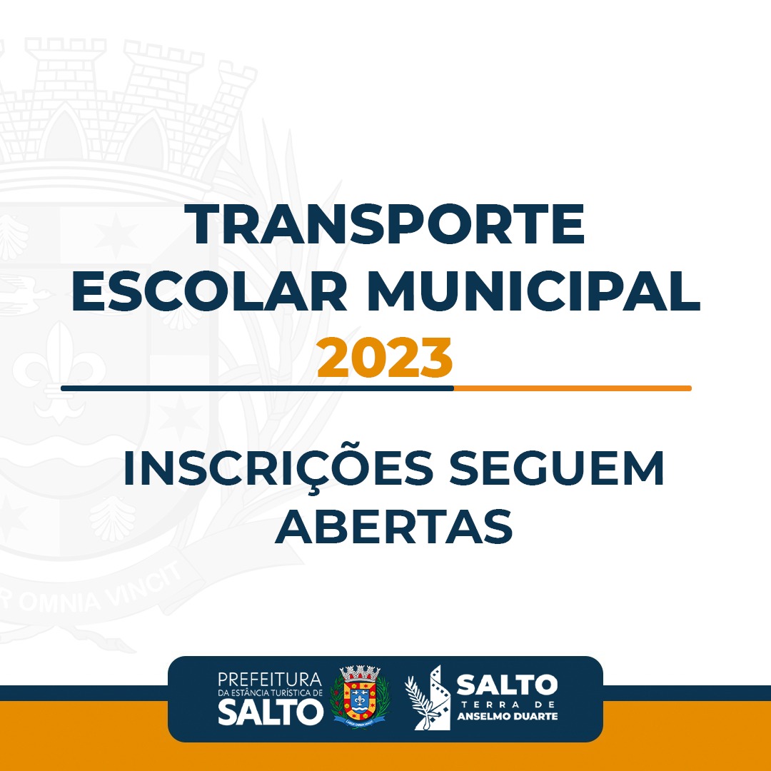 Leia mais sobre o artigo TRANSPORTE ESCOLAR MUNICIPAL 2023 – INSCRIÇÕES CONTINUAM ABERTAS