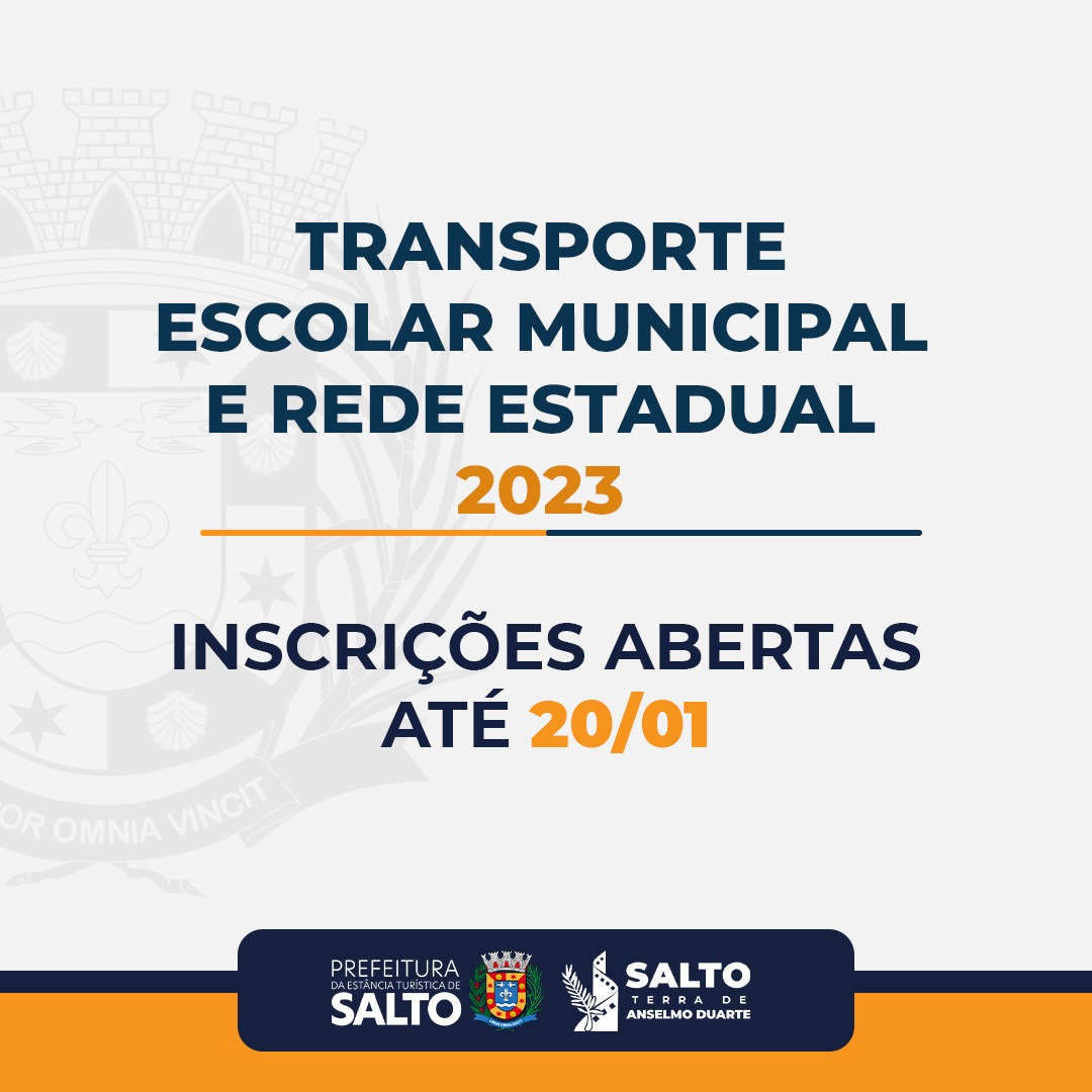 Leia mais sobre o artigo ÚLTIMA SEMANA: INSCRIÇÕES TRANSPORTE ESCOLAR