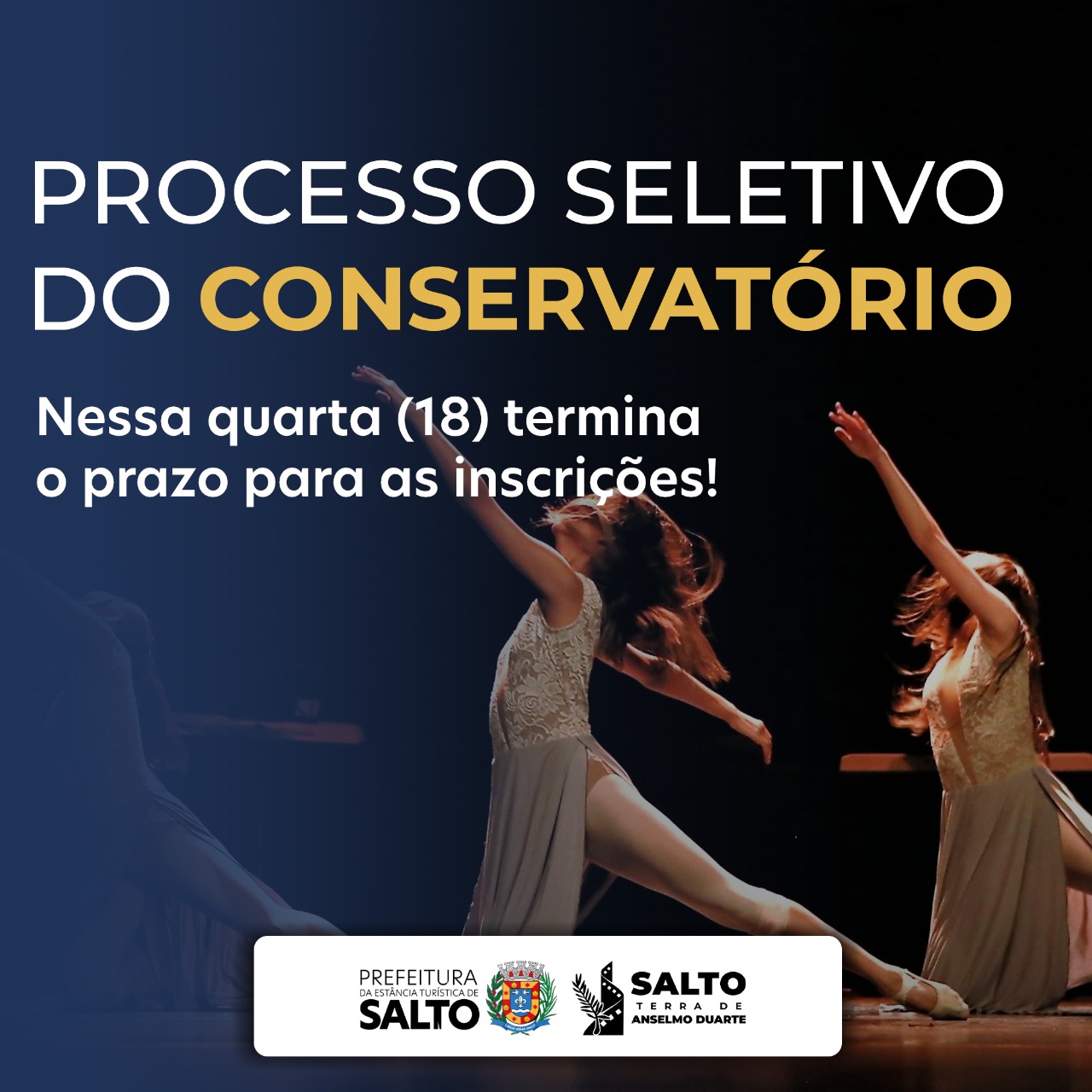 Leia mais sobre o artigo TERMINA NESSA QUARTA-FEIRA (18) O PRAZO PARA INSCRIÇÕES DO PROCESSO SELETIVO DO CONSERVATÓRIO