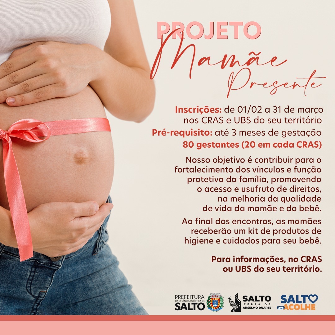 Leia mais sobre o artigo Inscrições para o programa “Mamãe Presente” seguem até 31 de março