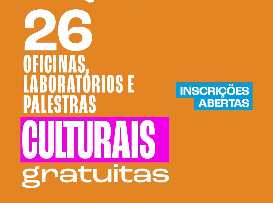 Leia mais sobre o artigo Abertas inscrições para 26 oficinas, laboratórios e palestras culturais on-line e gratuitas