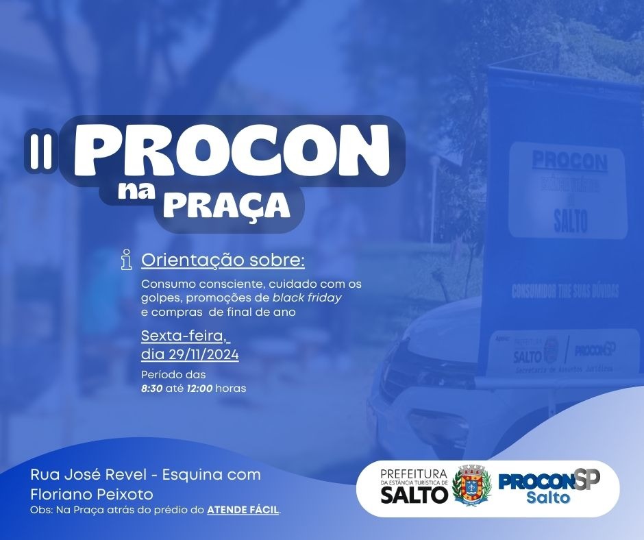 Procon na Praça: atendimento especial sobre Black Friday e compras do final de ano